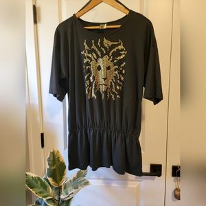 Vintage Anne Klein Swimwear Lion Beach Cover-up